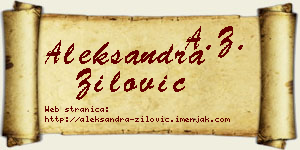 Aleksandra Žilović vizit kartica